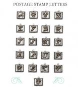 Postage Stamp Letter Charms by Nelle and Lizzy