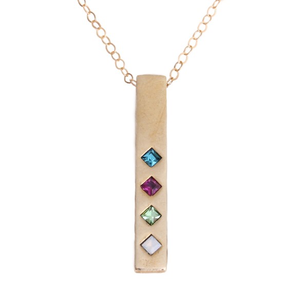 Small Birthstone Shaker Necklace