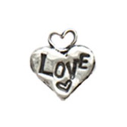 Silver Love Hearts charm