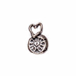 Silver Mini Heartburst charm