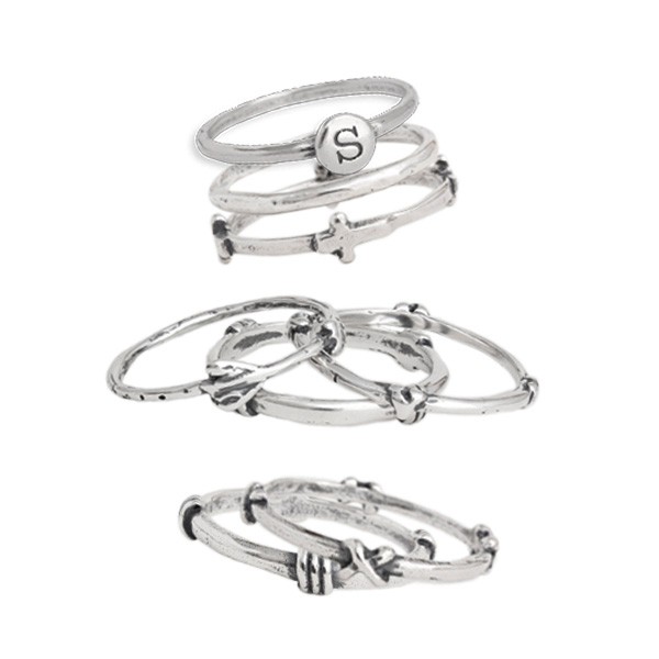 personalized hand stamped name rings
