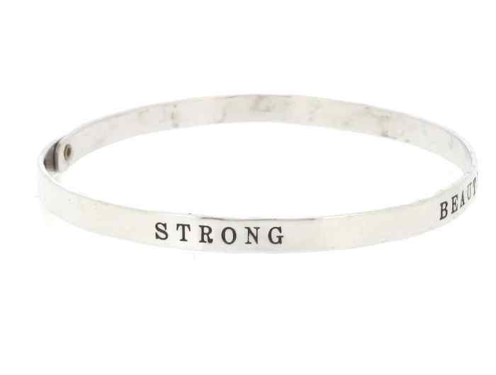 Sterling Silver Empowerment Bracelet Bangle