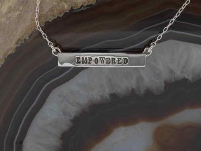 Empowered, Empowered Silver Bar Necklace