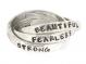 Empowered, Strong-Beautiful-Fearless Triple Sterling Silver Ring 1