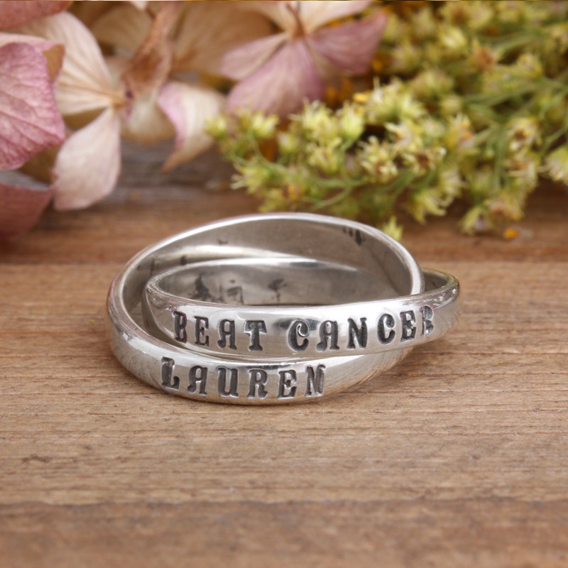 beat cancer personalized survivor ring