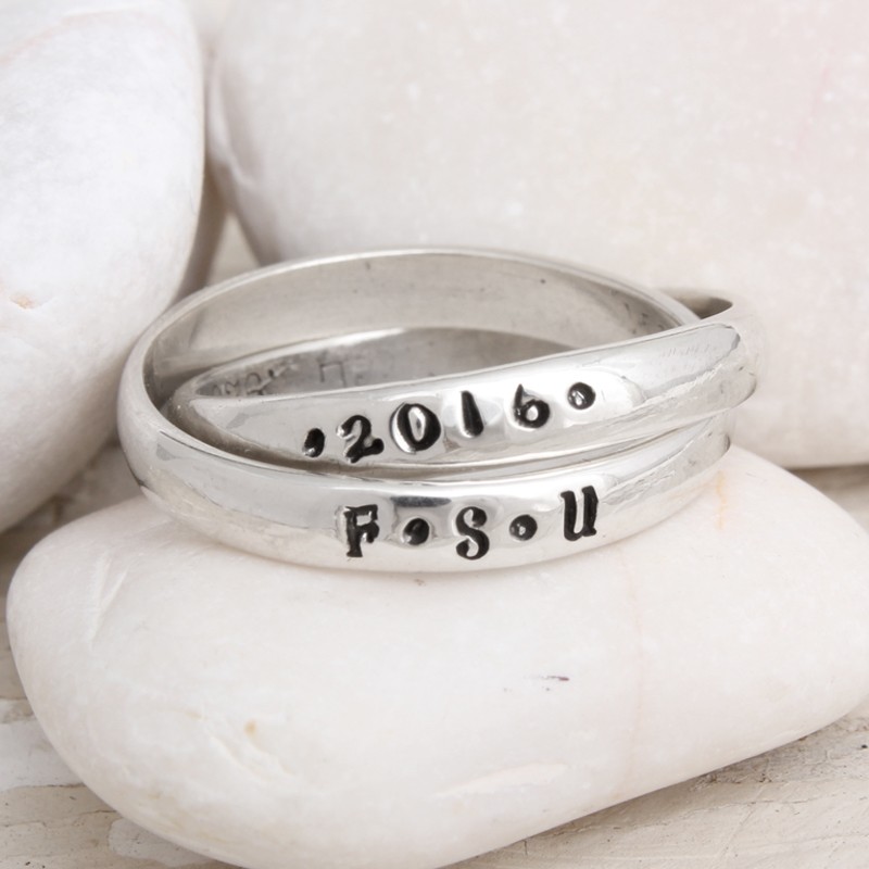 name class of graduation band ring