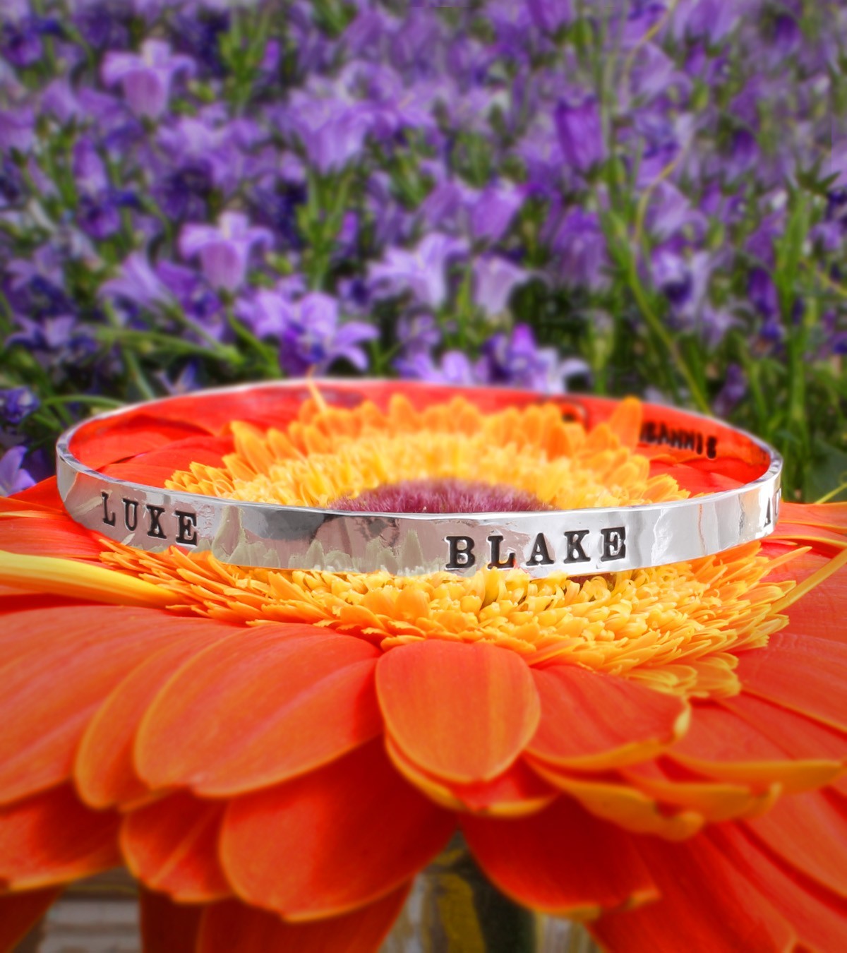 Sterling Silver Family Bracelet for Five Children, Bangle