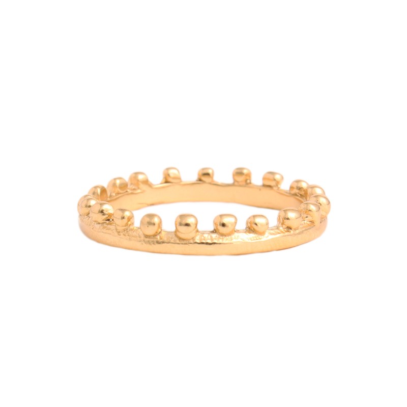 gold stack ring, coronation ring