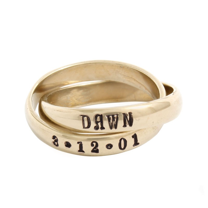 Personalized Grandmother's Ring Gold