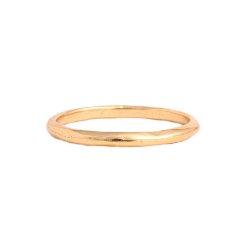 gold band dainty stack ring