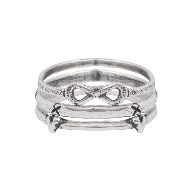 sterling silver stackable rings infinity