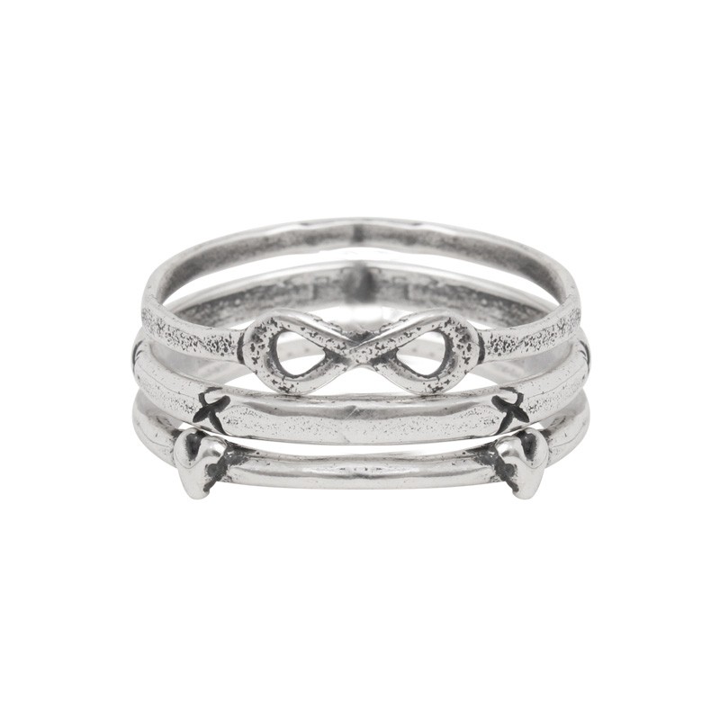 sterling silver stackable rings infinity