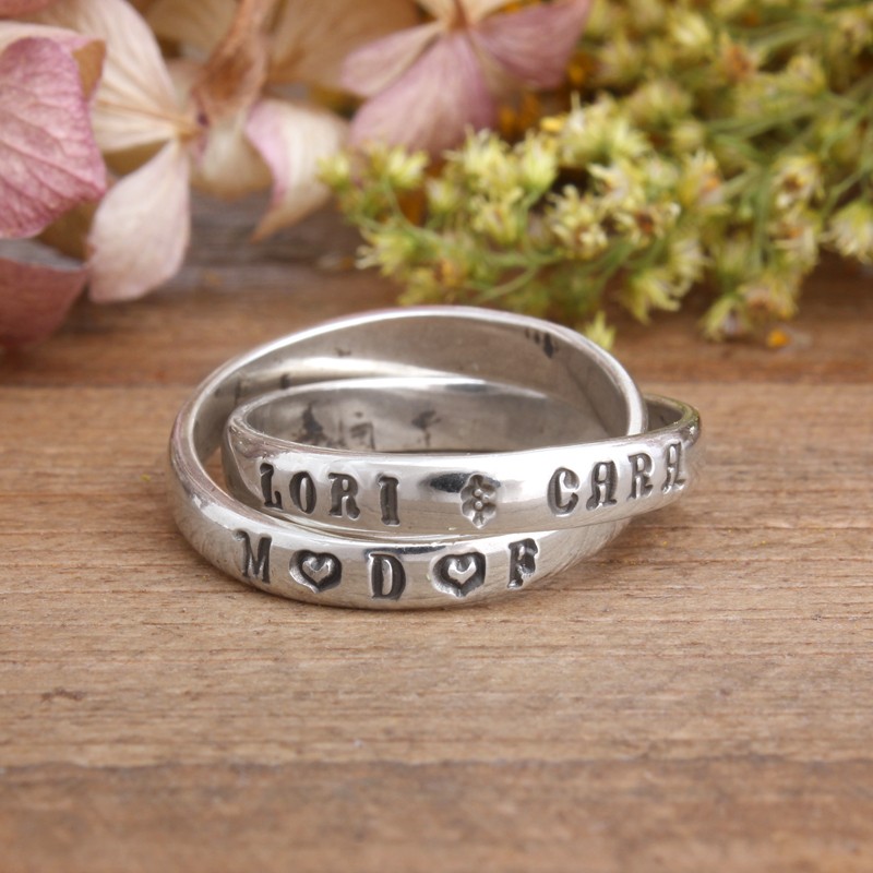 mother daughter friend name ring