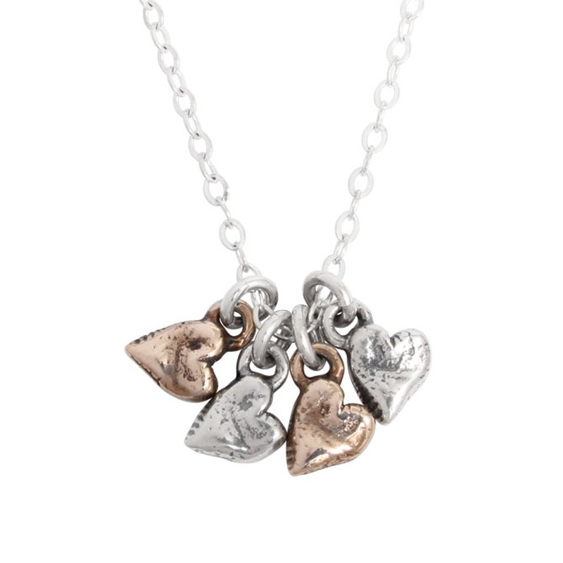 little heart charm family necklace