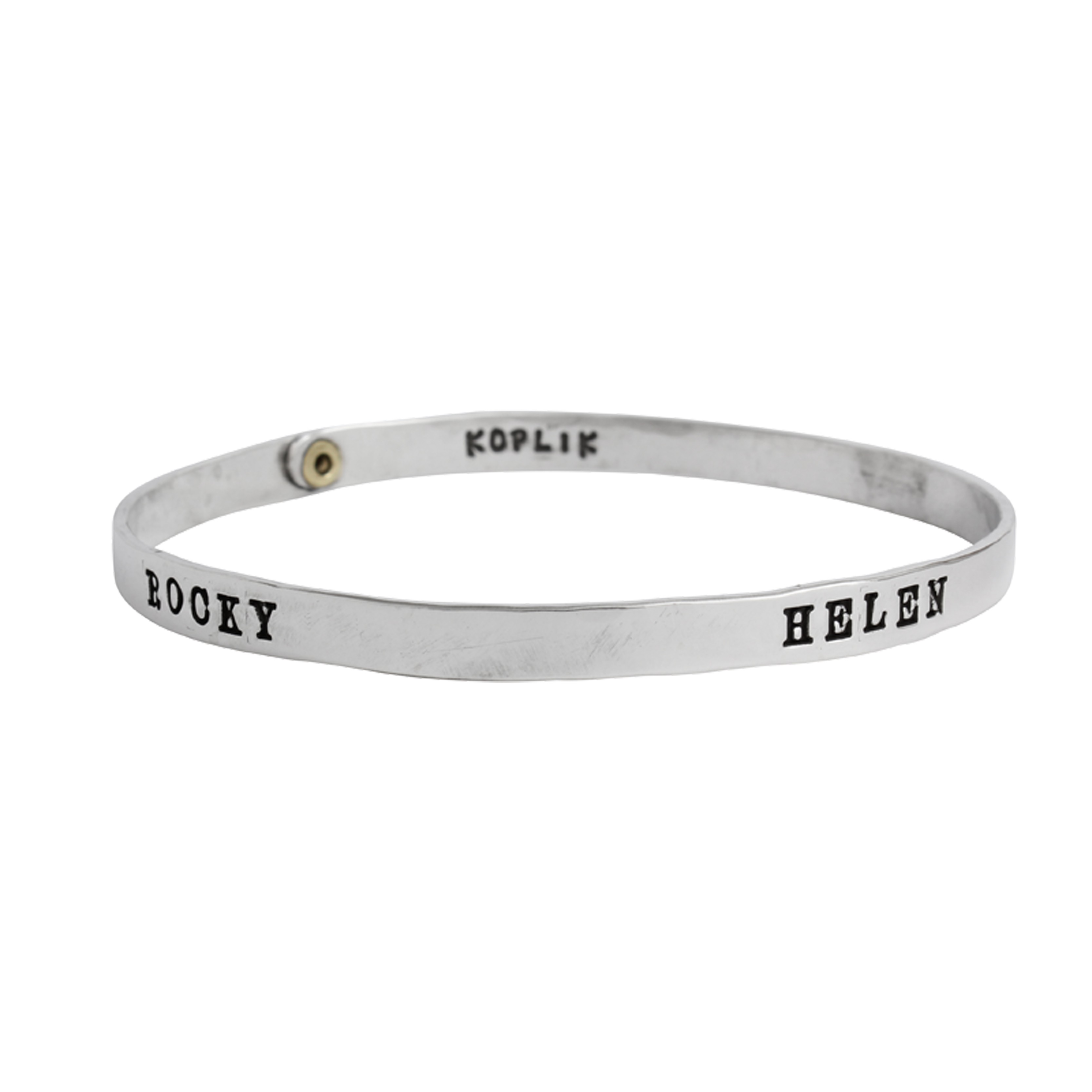 Bangle bracelet for grandma - Family bracelet