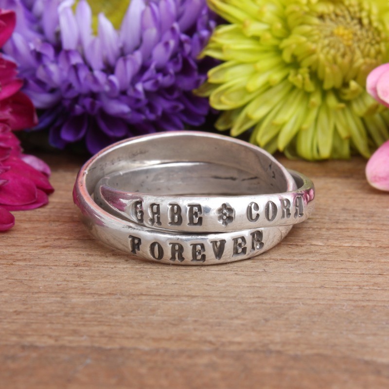 promise forever couple ring with names