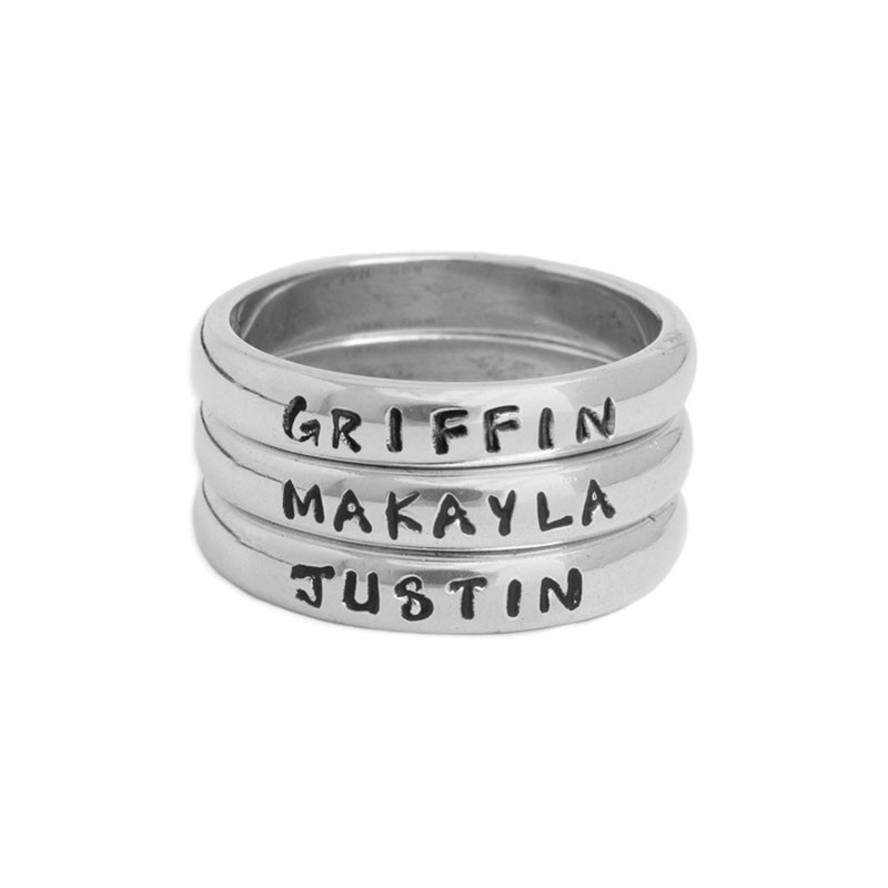 Personalized Rings of Grandma - set of three