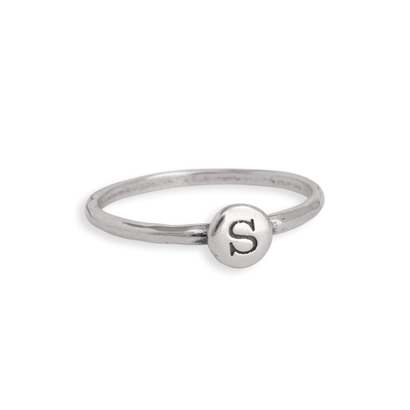 stackable rings with initials silver initial rings stackable letter rings