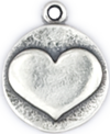 Silver lucky heart charm