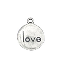 Silver Love Pea charm