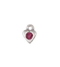 Birthstone Heart Charm