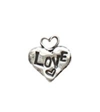 Silver Love Hearts charm