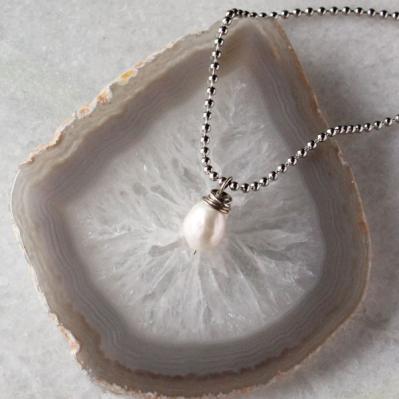 Wrapped Pearl Necklace