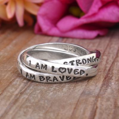 personalized encouragement ring for a friend