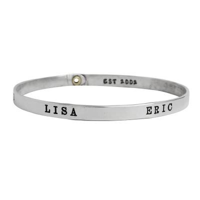 Bangle bracelet for grandma - Family bracelets