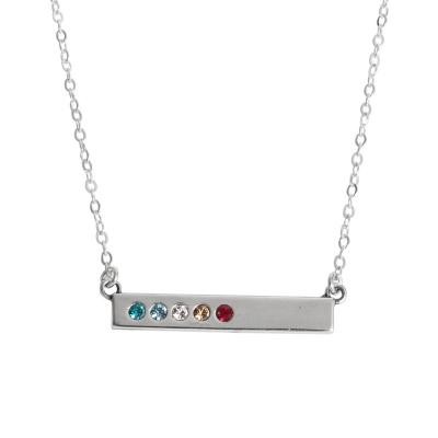 silver bar mother's necklace