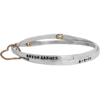 bangle bracelet with words