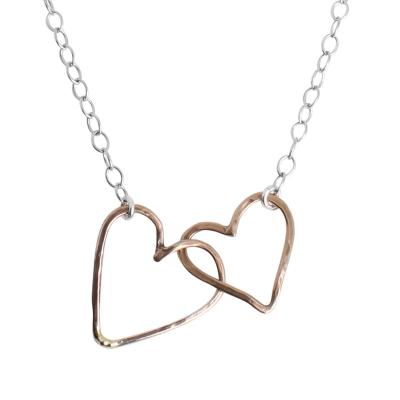 two heart necklace