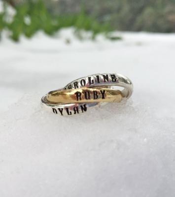 Custom Name Ring, Personalized Stacking Ring, Stackable Name Ring in Gold,  Silver, Perfect Rings for Stacking - Unique Art World - Handcraft and  Engraving service