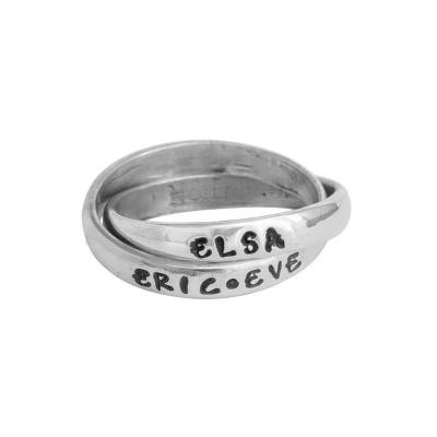 mom's ring personalized for three children