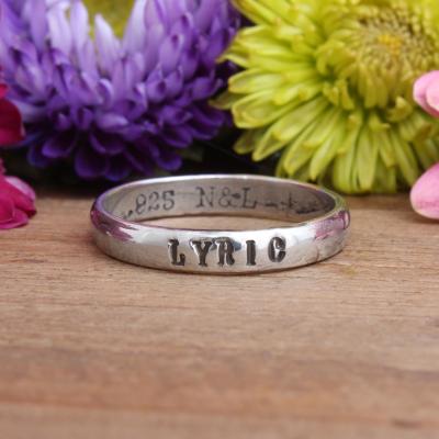 Wanixm Birth Month Flower Custom Name Rings for Women Personalized Gold  Fashion Adjustable Wedding Couple Ring Statement Jewelry