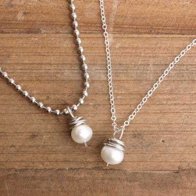 *SALE* Wrapped Pearl Necklace