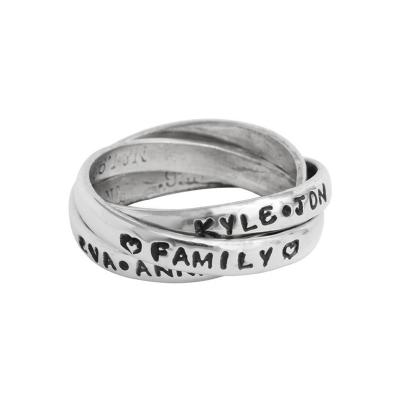personalized grandmother's rings stamped