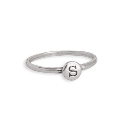 Silver Initial Ring