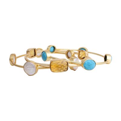 Gold Birthstone Bangles