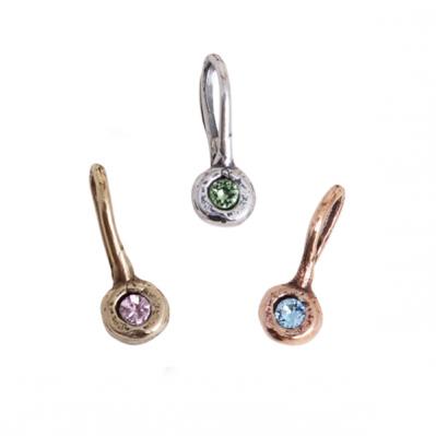 Birthstone Trinket Charm, Silver, Gold, Rose Gold