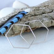 Hex-hoop-earrings-in-Silver