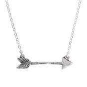 Arrow Necklace in silver by Nelle and Lizzy