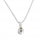 Initial and Birthstone charm necklace for mom