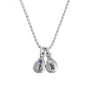 Mother's birthstone and initial necklace