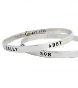 Grandmothers bracelet with family names on model