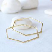 Hex hoop earrings