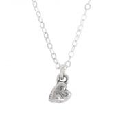 mother of one simple heart charm necklace