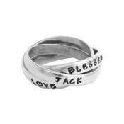 grandmother of one name ring with name and birthdate