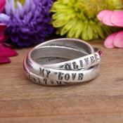 Mother of One Family Ring With Name and Date