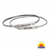 Personalized Stacking Grandmother's Bracelet on Model